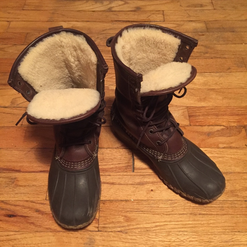 Original LL Bean boot with shearling 7M